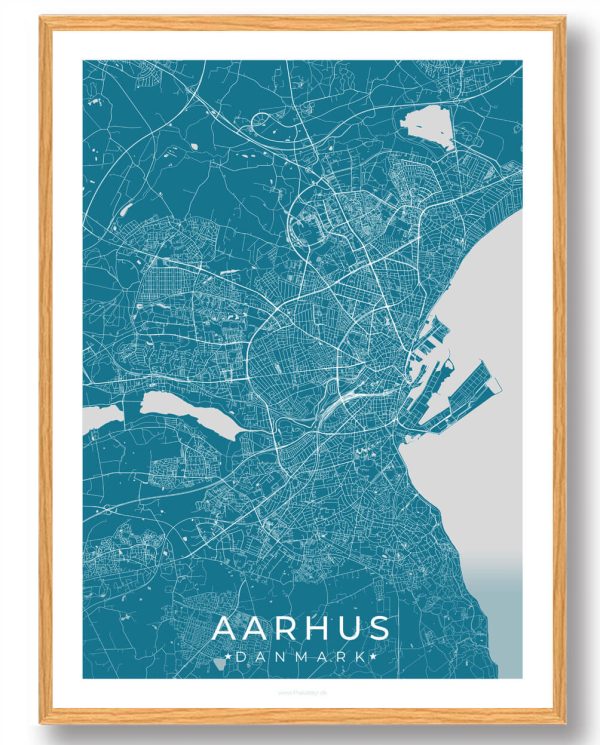 Aarhus plakat - blå
