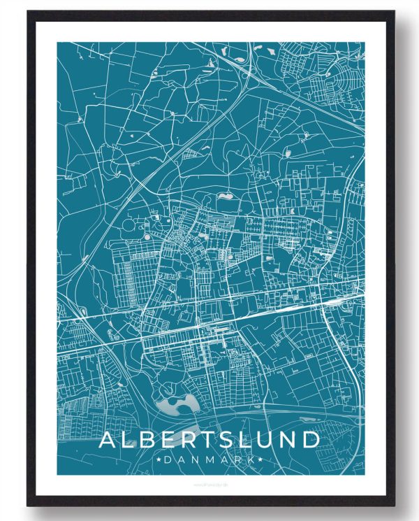 Albertslund plakat - blå
