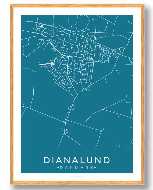 Dianalund plakat - blå