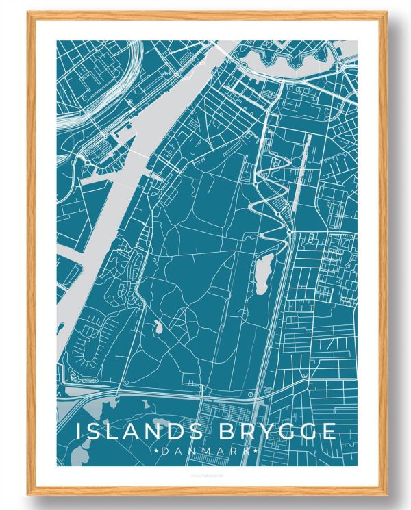 Islands Brygge plakat - blå