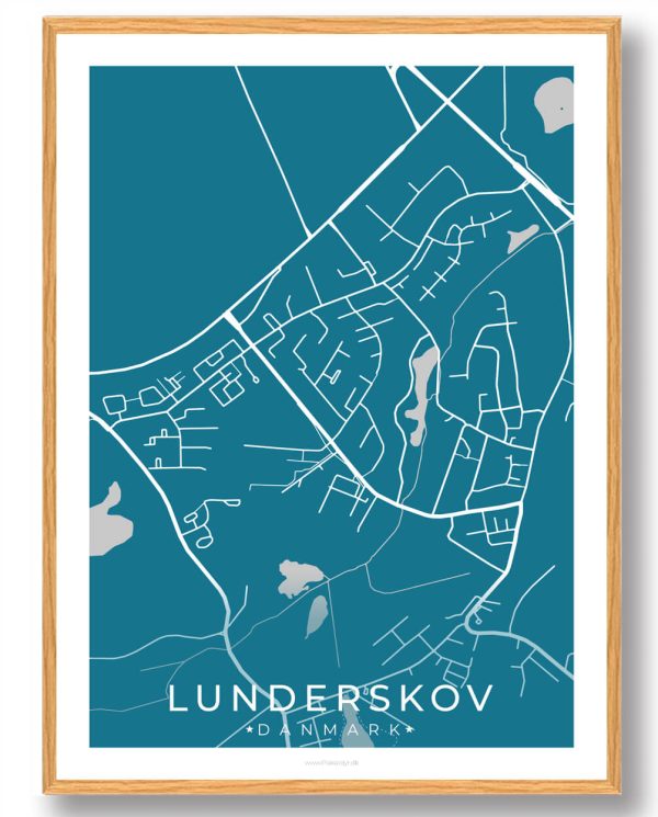 Lunderskov byplakat - blå