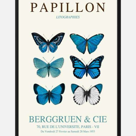 Blue Papillon Plakat