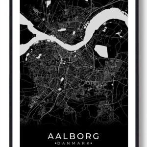 Aalborg plakat - sort
