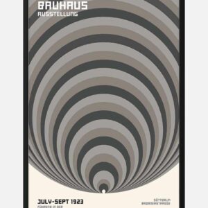Bauhaus Big Circles Grey Plakat