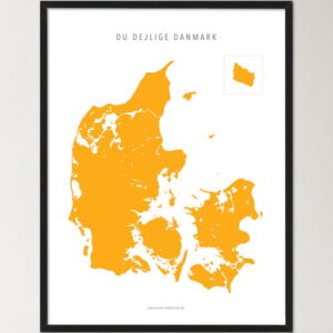 Danmarkskort - Yellow