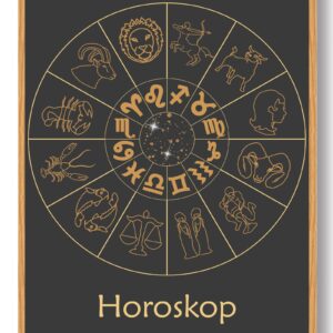 Horoskop - sort/gul (TILBUD / UDGÅR)
