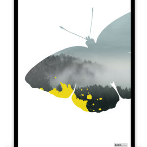 Plakat: Sommerfugl (Yellow Nature)