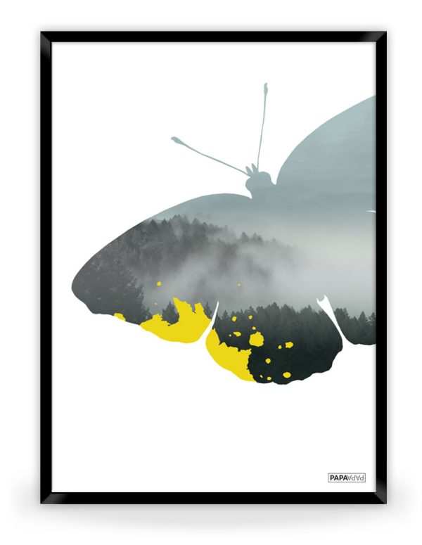 Plakat: Sommerfugl (Yellow Nature)
