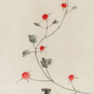 Small red blossoms - Japansk kunstplakat