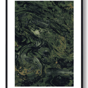 Abstrakt maleri (grøn) - plakat