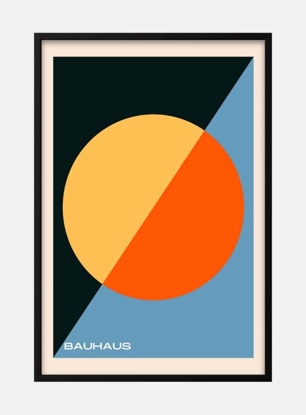 Bauhaus cirkel kunst plakat