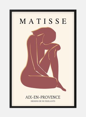 Matisse Inspired Cutout Red Plakat