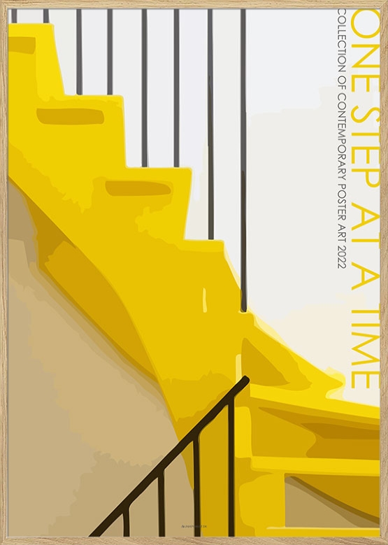 Grafisk plakat - den gule trappe