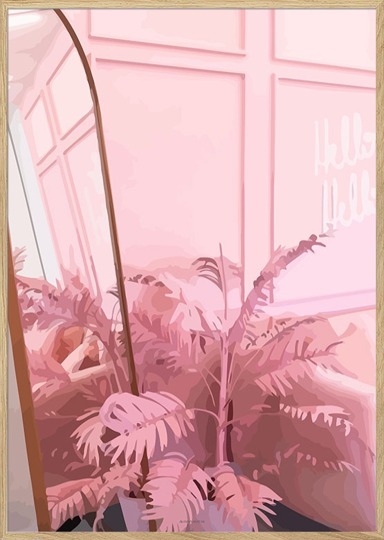 Grafisk plakat - pink room