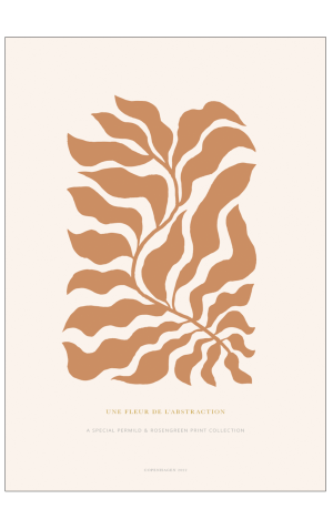 Poster. Fleur de abstraction No. 6 - Brown A4 (21x29,7 cm)