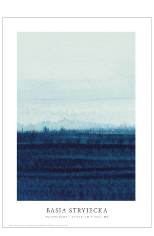 Watercolor · Stuck on a feeling - blue A2 (42 x 59,4 cm.)
