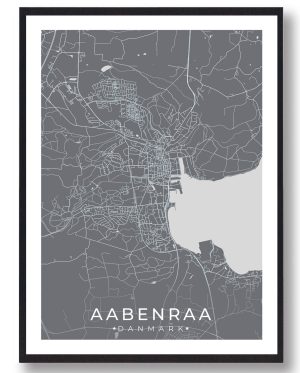 Aabenraa plakat - grå (Størrelse: XS - 15x21cm (A5))