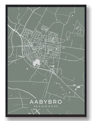 Aabybro plakat - grøn (Størrelse: XS - 15x21cm (A5))