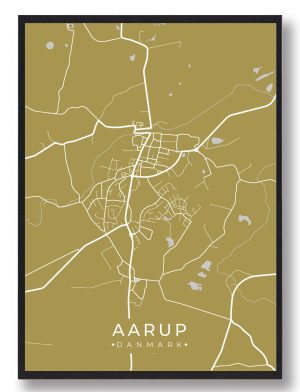 Aarup plakat - gul (Størrelse: M - 30x40cm)