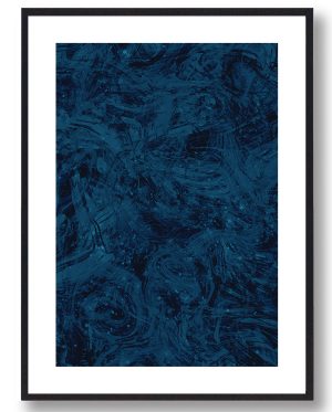 Abstrakt maleri (blå) - plakat (Størrelse: M - 30x40cm)