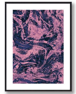 Abstrakt maleri (lyserød) - plakat (Størrelse: S - 21x29,7cm (A4))