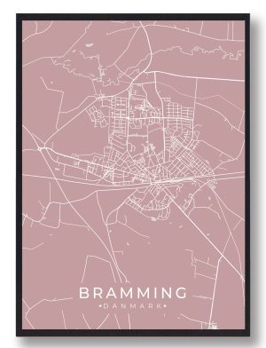 Bramming plakat - rosa (Størrelse: XS - 15x21cm (A5))