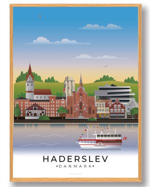 Haderslev plakat (Størrelse: XL - 70x100cm)