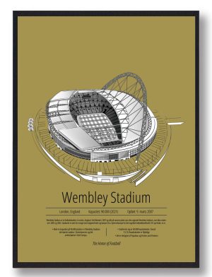 Wembley - stadion gul (Størrelse: S - 21x29,7cm (A4))
