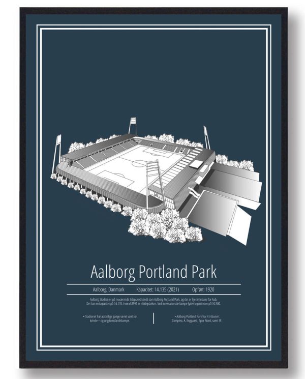 Aalborg Portland Park ? AaB plakat (Størrelse: L - 50x70cm (B2))